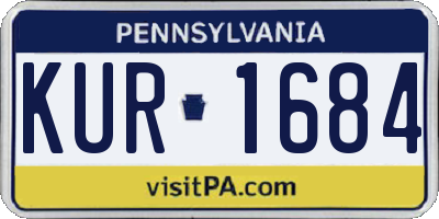 PA license plate KUR1684