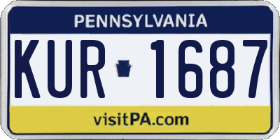 PA license plate KUR1687