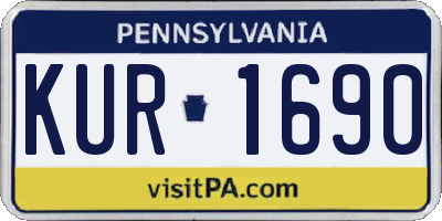 PA license plate KUR1690