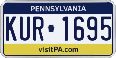 PA license plate KUR1695