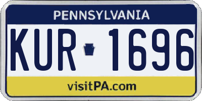 PA license plate KUR1696