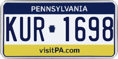 PA license plate KUR1698