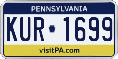 PA license plate KUR1699