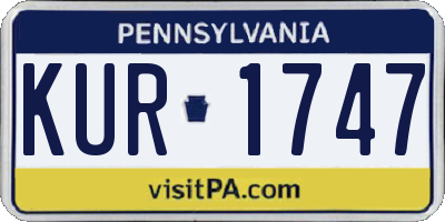 PA license plate KUR1747