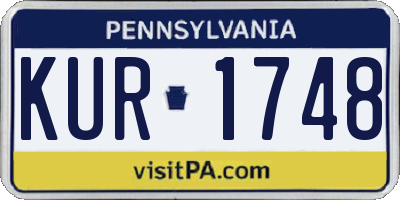 PA license plate KUR1748