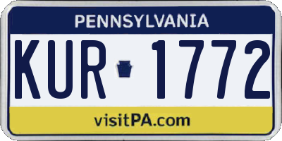 PA license plate KUR1772