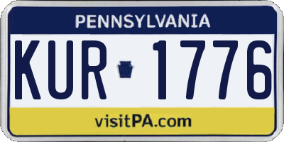 PA license plate KUR1776
