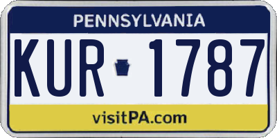 PA license plate KUR1787