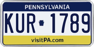 PA license plate KUR1789