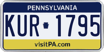 PA license plate KUR1795