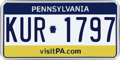 PA license plate KUR1797