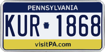 PA license plate KUR1868