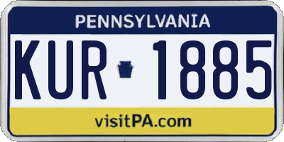 PA license plate KUR1885