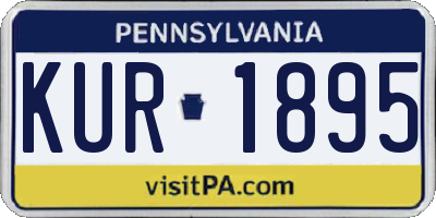 PA license plate KUR1895