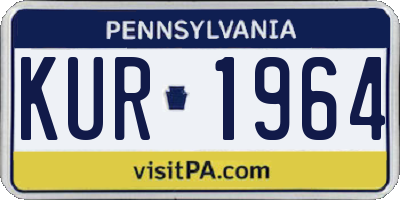 PA license plate KUR1964