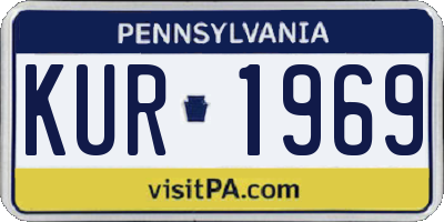 PA license plate KUR1969