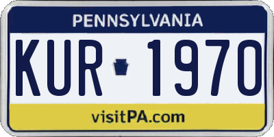 PA license plate KUR1970
