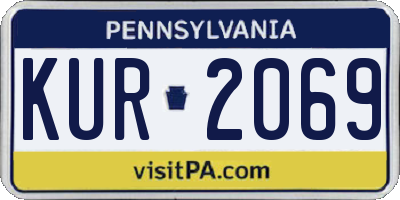 PA license plate KUR2069