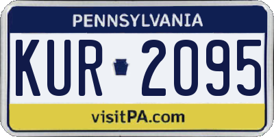 PA license plate KUR2095
