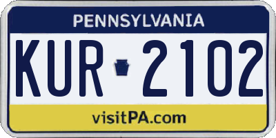 PA license plate KUR2102