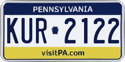 PA license plate KUR2122