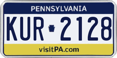PA license plate KUR2128