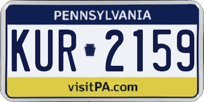 PA license plate KUR2159