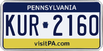 PA license plate KUR2160