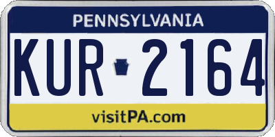 PA license plate KUR2164
