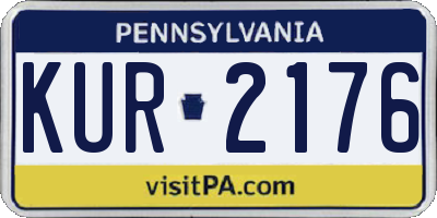PA license plate KUR2176
