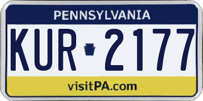 PA license plate KUR2177