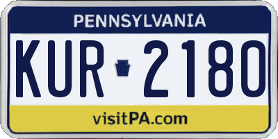 PA license plate KUR2180