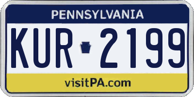 PA license plate KUR2199