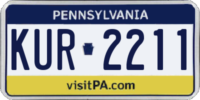 PA license plate KUR2211