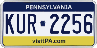 PA license plate KUR2256