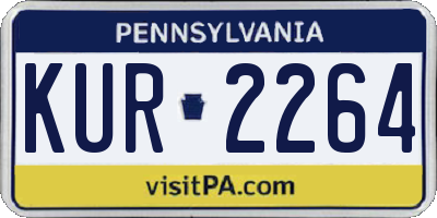PA license plate KUR2264