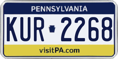PA license plate KUR2268