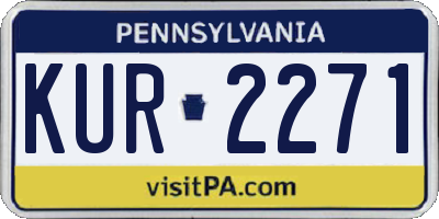 PA license plate KUR2271
