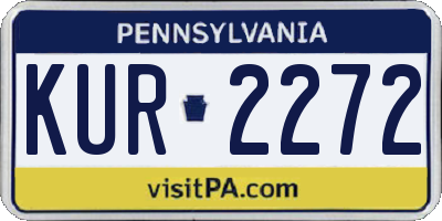 PA license plate KUR2272