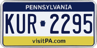 PA license plate KUR2295