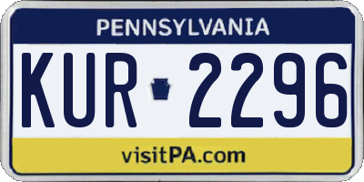 PA license plate KUR2296