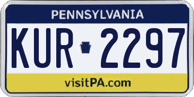 PA license plate KUR2297