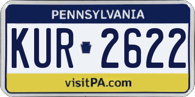 PA license plate KUR2622