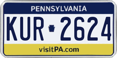 PA license plate KUR2624