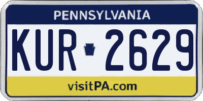 PA license plate KUR2629