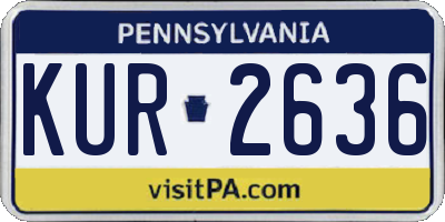 PA license plate KUR2636