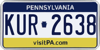 PA license plate KUR2638