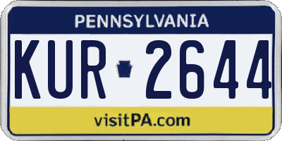 PA license plate KUR2644