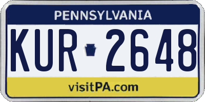 PA license plate KUR2648