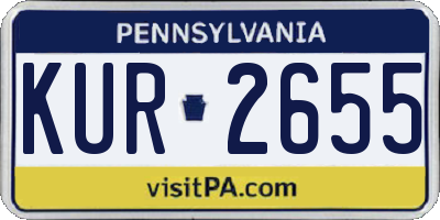 PA license plate KUR2655